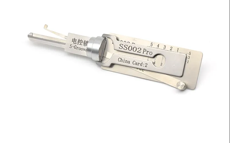 SS002 PRO 5-pin 2in1 Flat milling single slot cutting lock pick decoder house tool