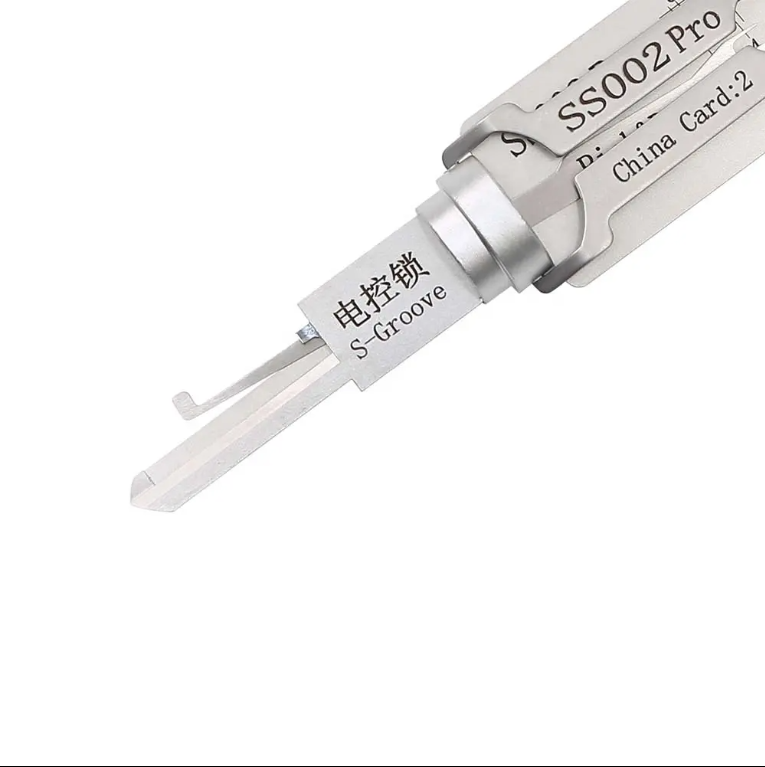SS002 PRO 5-pin 2in1 Flat milling single slot cutting lock pick decoder house tool