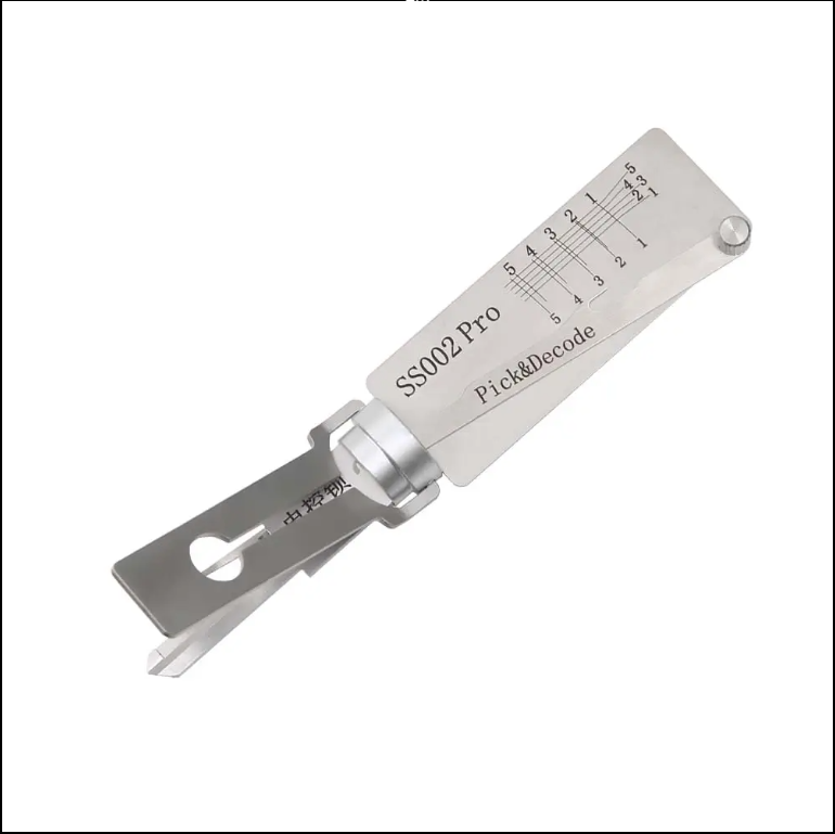 SS002 PRO 5-pin 2in1 Flat milling single slot cutting lock pick decoder house tool