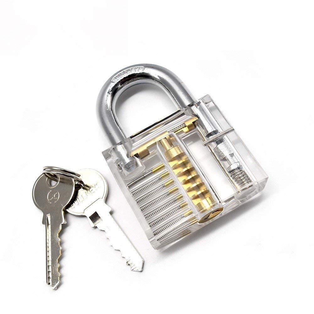 Clear Transparent Practice Locks - 5 Pack