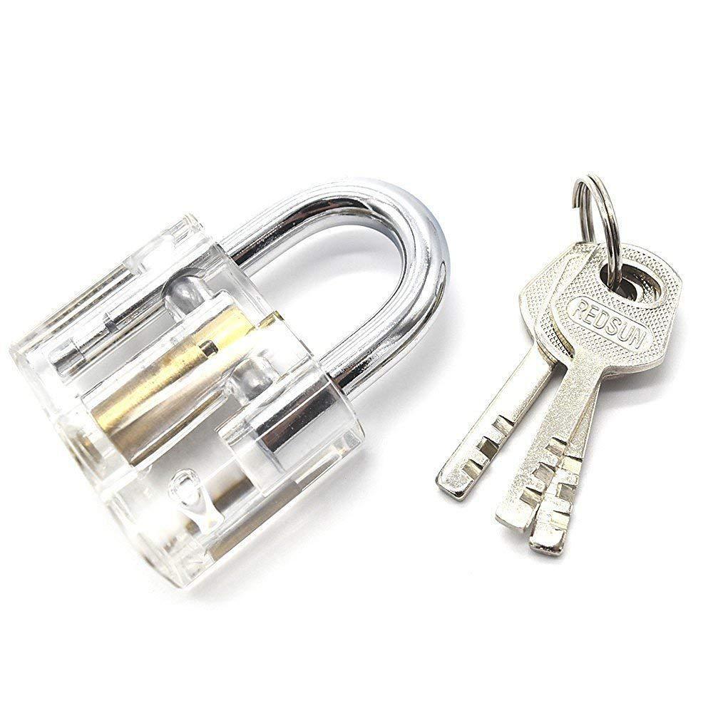 Clear Transparent Practice Locks - 5 Pack