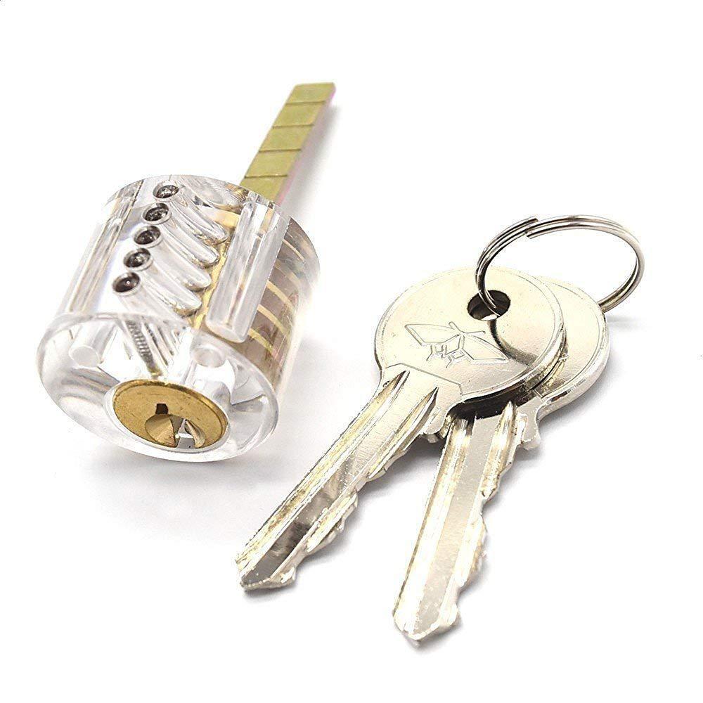 Clear Transparent Practice Locks - 5 Pack