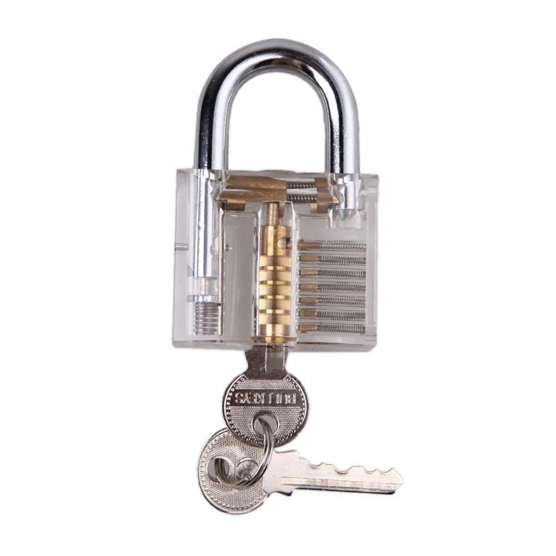 Clear Transparent Padlock Practice Lock