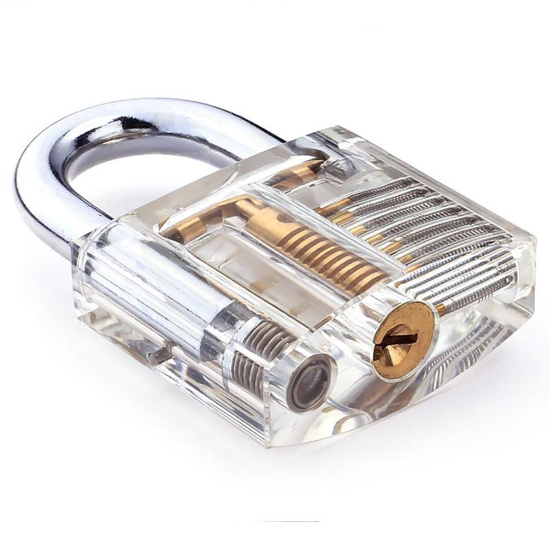 Clear Transparent Padlock Practice Lock