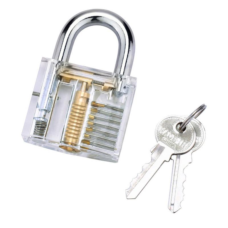 Clear Transparent Padlock Practice Lock