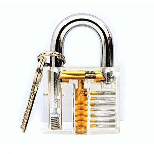 H&H 30 Lock Picks Set Transparent Practice Padlock Bundle