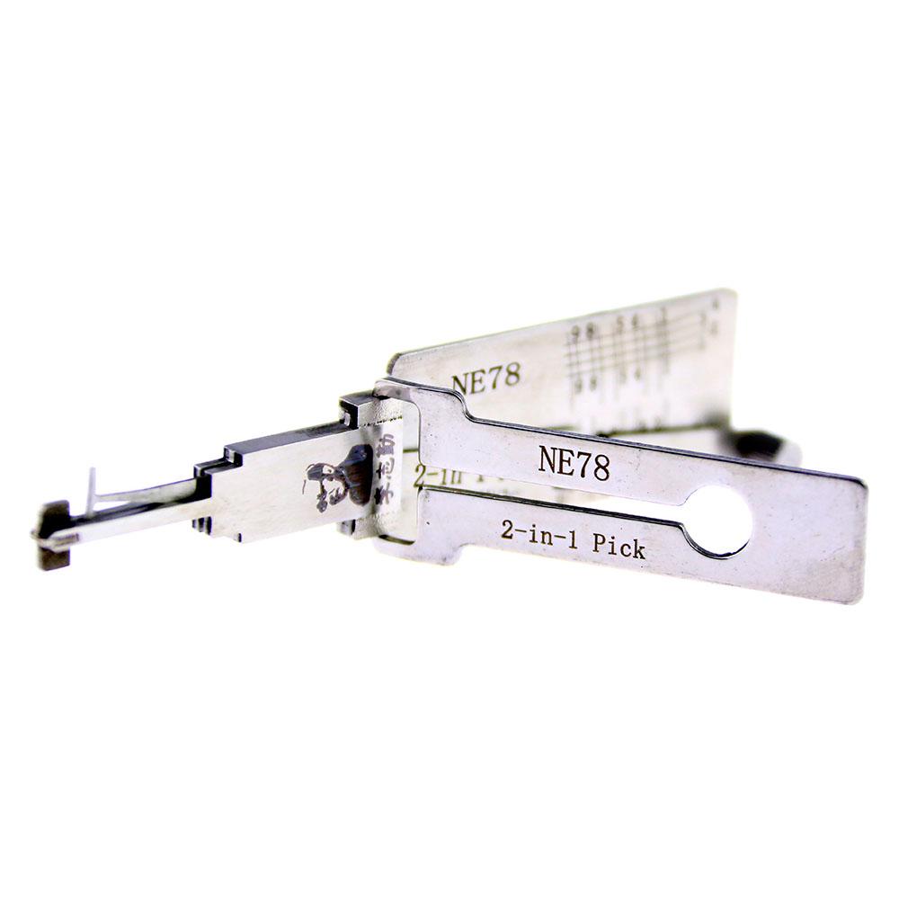 Mr. Li's Original Lishi NE78 2in1 Decoder and Pick for Peugeot
