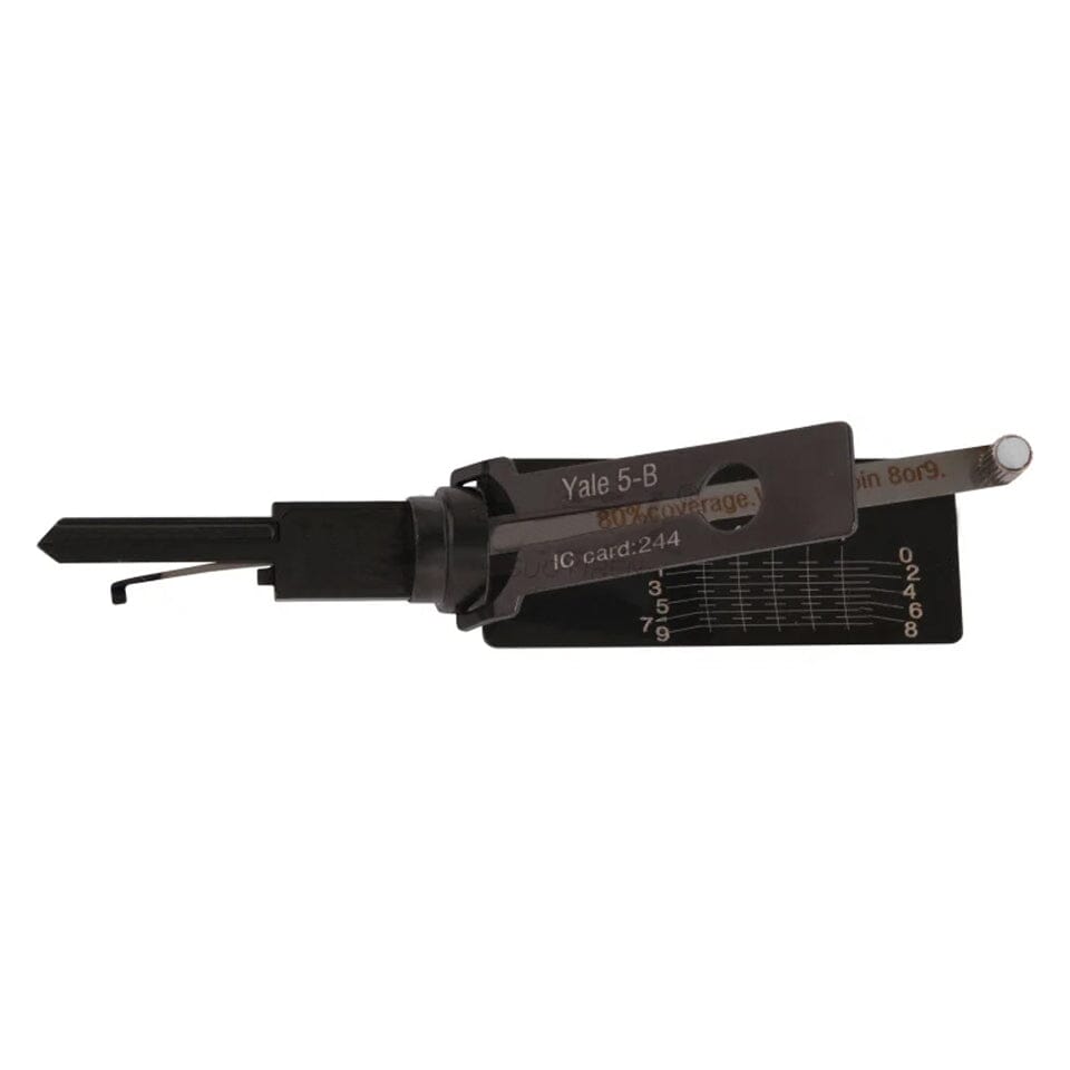 Lishi Style AKK Yale-5B 2-in-1 Pick & Decoder for YALE 5-Pin Euro Lock Cylinder