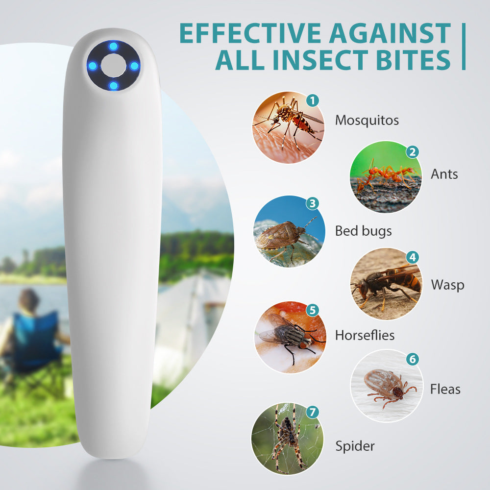 bug biteNew electric anti-itch device, a physical anti-itch tool to relieve the itch from mosquito bites