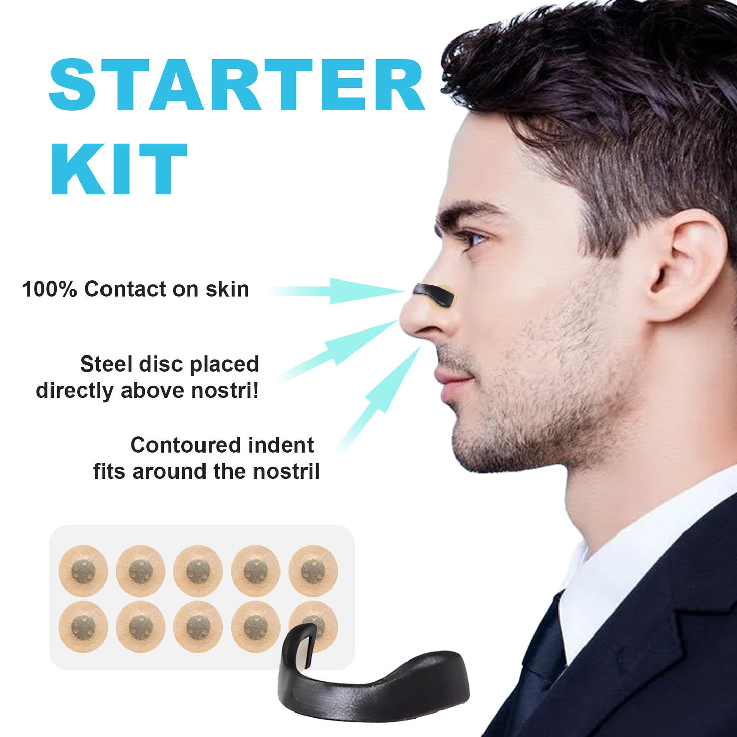 Breathing Refill Tabs – Magnetic Nasal Strips for Sleeping – Snoring Solution – for Better Breathing, Sleep & Exercise, All-Night Comfort