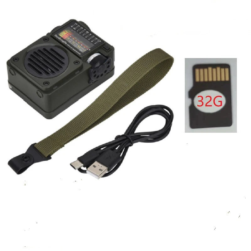 HRD-700 Full Band MW/FM /SW/WB Radio Portable Multimedia Music Player Portable Receive Signal Rechargeable Support Bluetooth TF