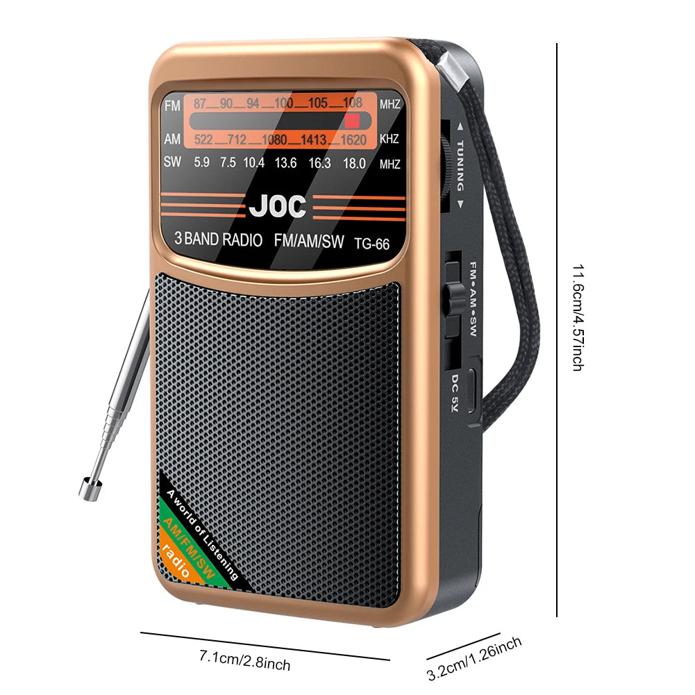 New Mini SI4732 0.5-108mhz Portable Radio LSB USB AM FM Pocket Mini Radio 1.9" IPS Screen All Band Radio Receiver with Antenna