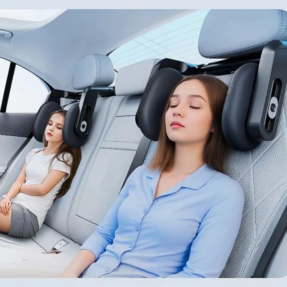 Car Seat Headrest Pillow Adjustable Head Support Pillow Car Interior U Shaped Pillow Travel Sleeping Cushion for Kids Adults