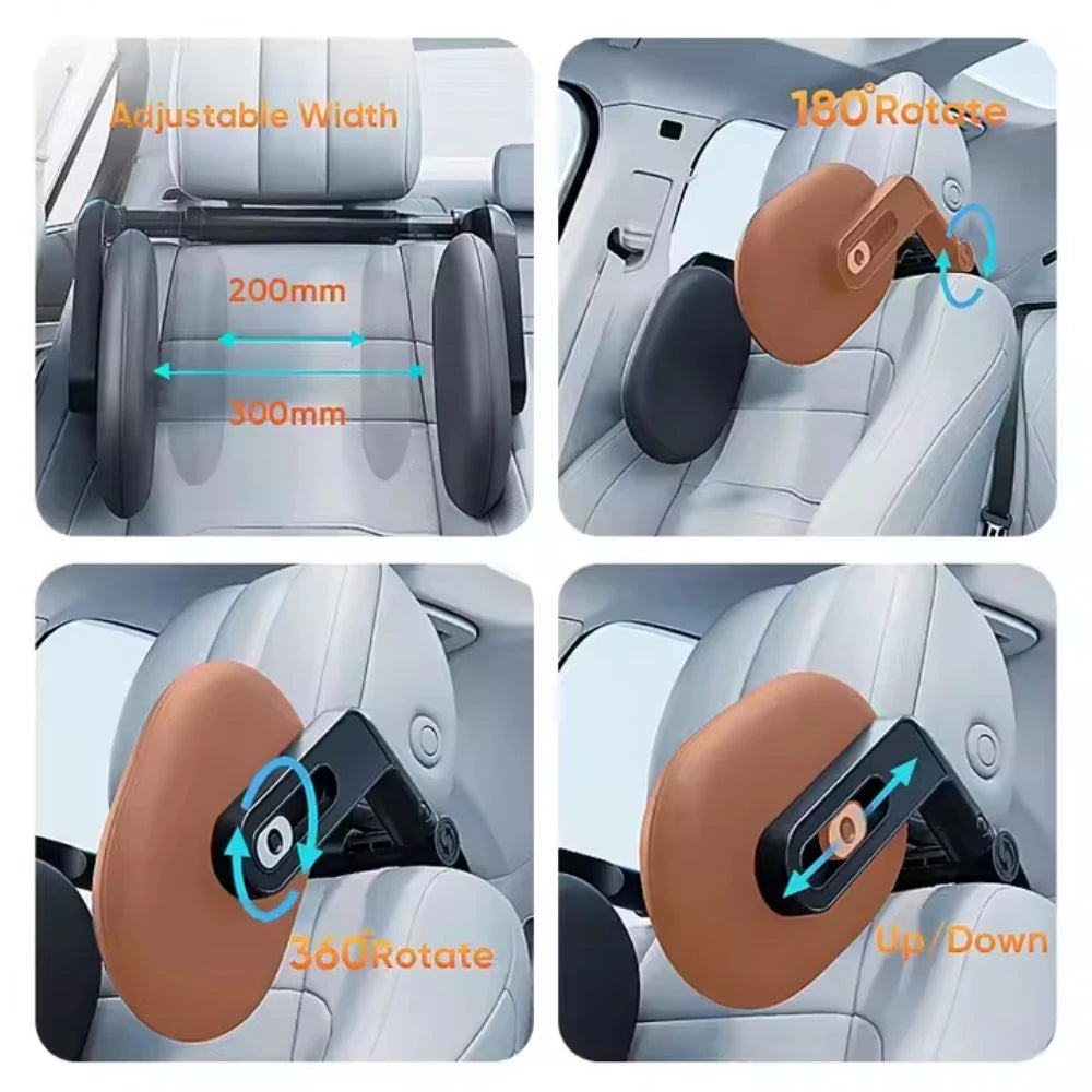 Car Seat Headrest Pillow Adjustable Head Support Pillow Car Interior U Shaped Pillow Travel Sleeping Cushion for Kids Adults