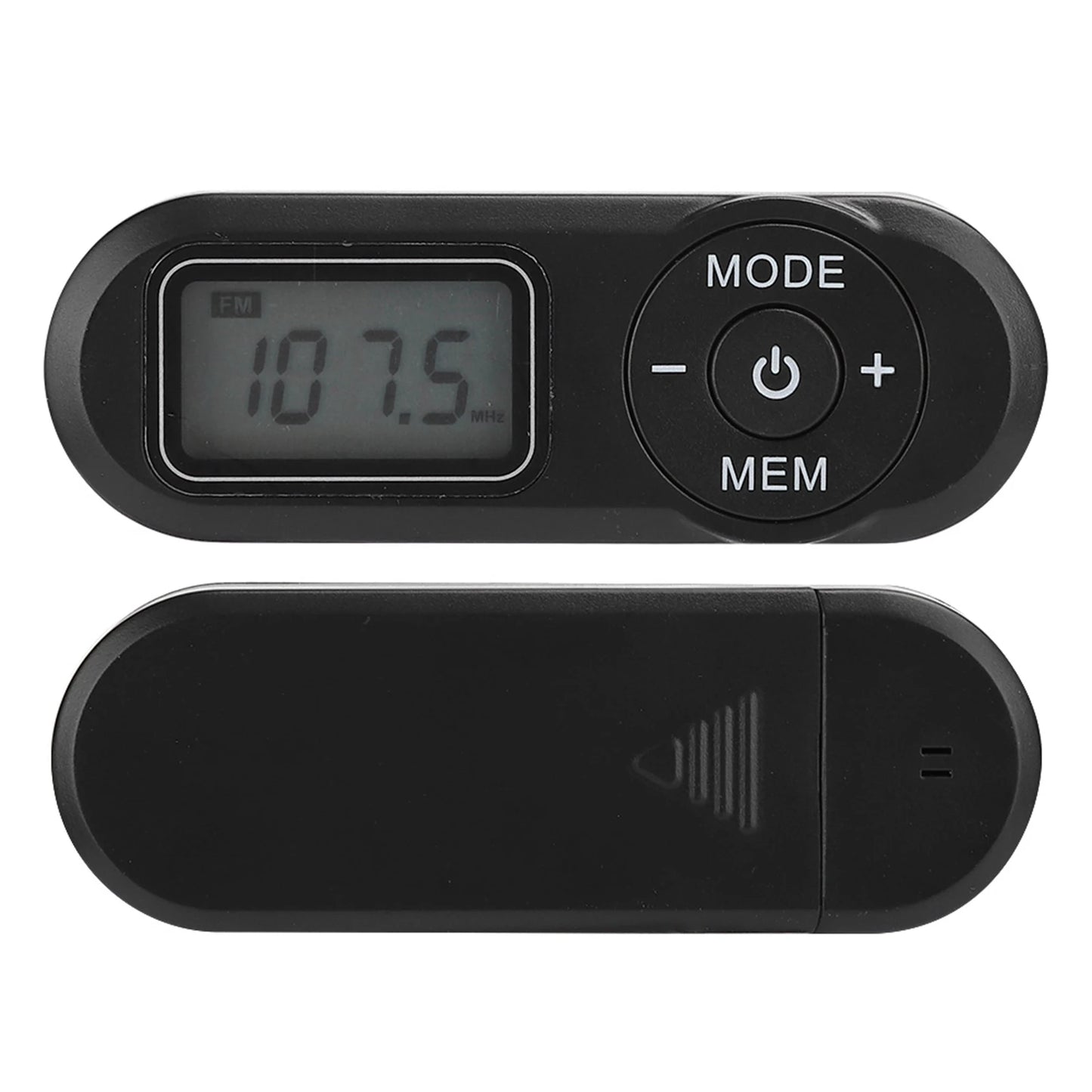 DSP Mini Portable 1.1inch LCD Digital FM Radio Music Player Black with Earphone