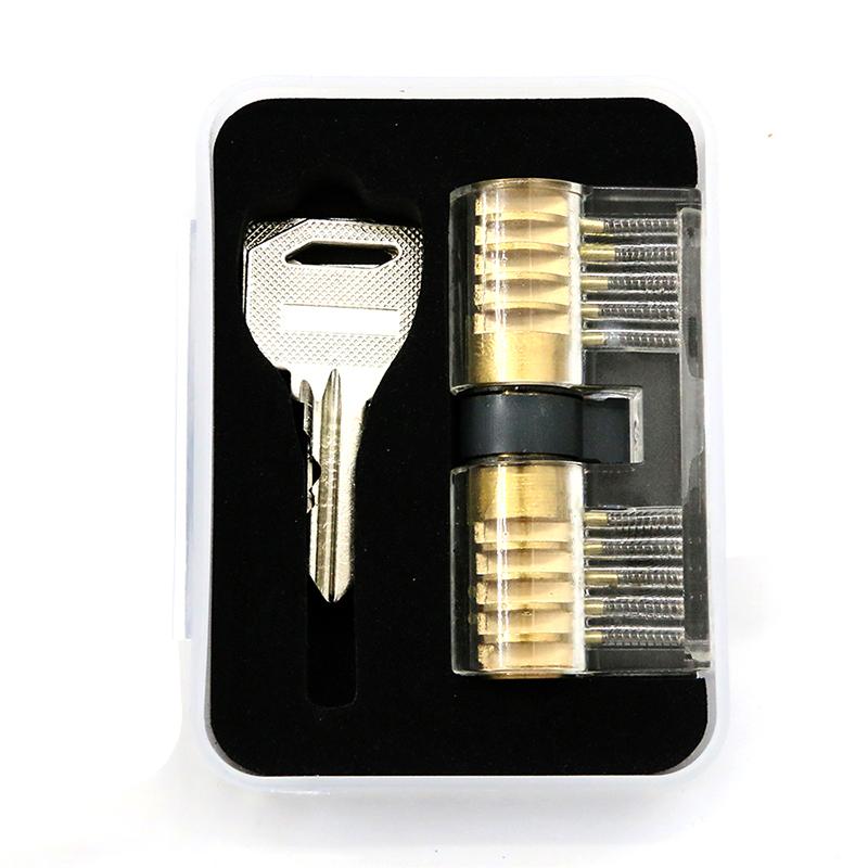 Clear 5 Pin Double-Sided Euro Cylinder Practice Lock