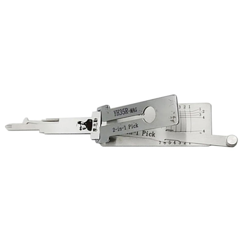 Mr. Li's Original Lishi YH35R-MAG Extended Length 2in1 Decoder and Pick with Magnetic Gate
