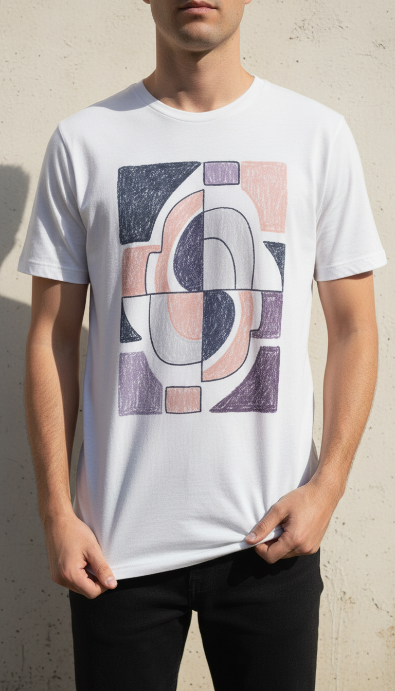 Chalk white custom-upload tee