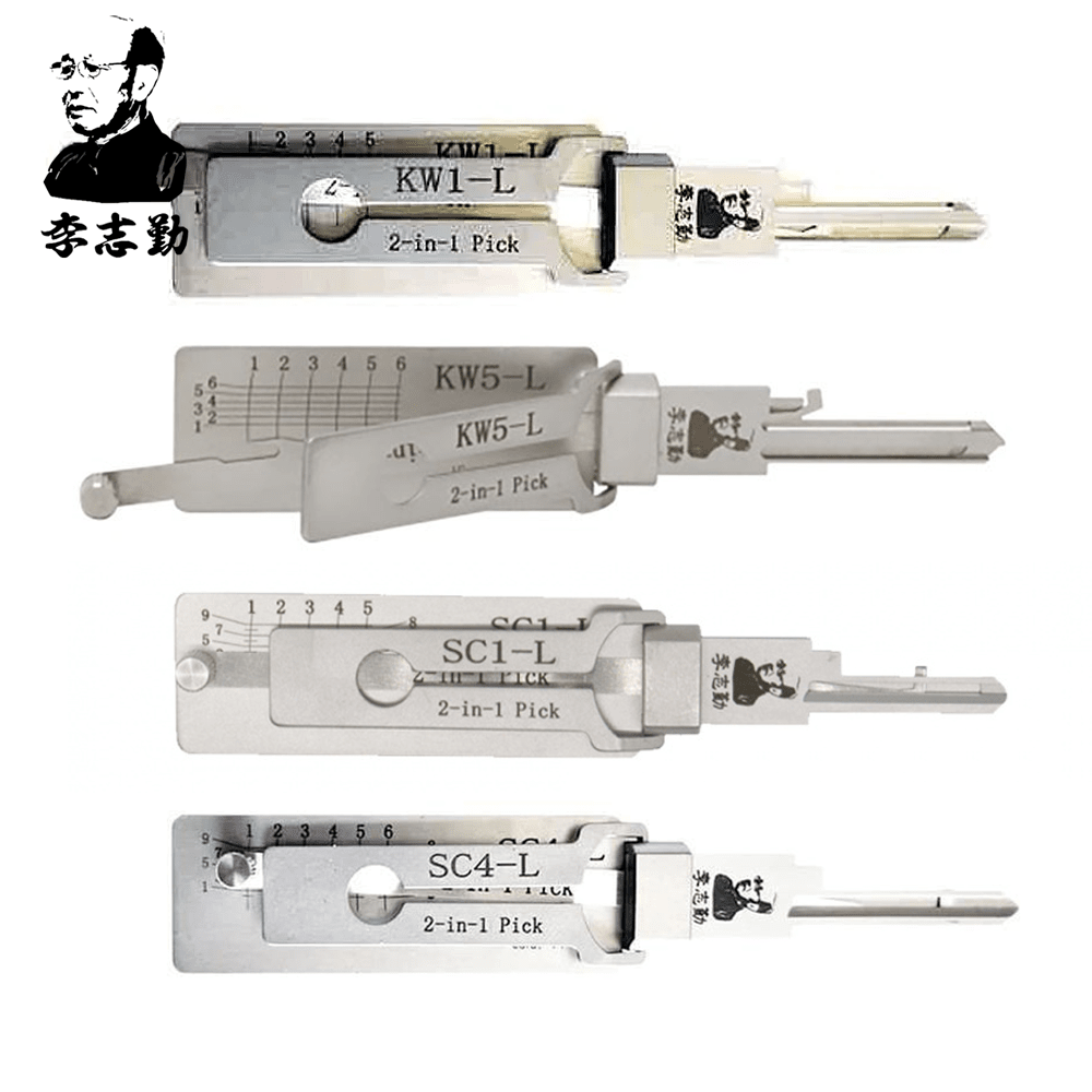 Original Lishi Residential Set for Kwikset & Schlage Conventional Locks – Bundle of 4