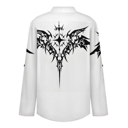 Stand-up Collar Long-sleeved Shirt Customized Women’s V-Neck Blouses