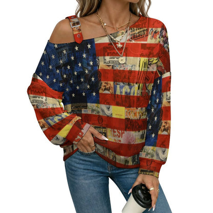 Women’s Off-Shoulder Knit Sweater National Flag, History, War