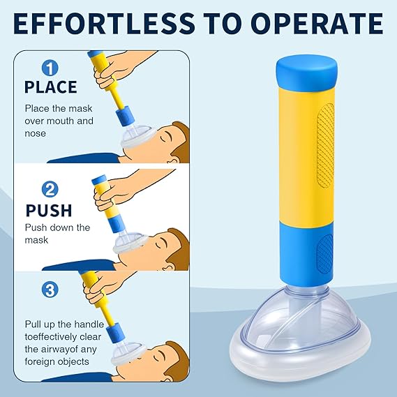 2 Masks of Portable Assist Kit Choking Rescue Device Home Kit with Storage Bag