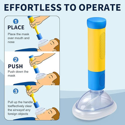 2 Masks of Portable Assist Kit Choking Rescue Device Home Kit with Storage Bag