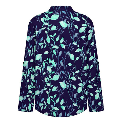 Flower  Versatile Notched V-Neck Tunic | Roll Tab 3/4 Sleeve Office Casual Top