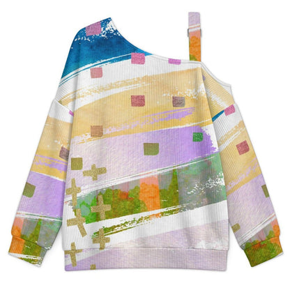Long Sleeve Relaxed-Fit Solid Pullover Watercolor Paper