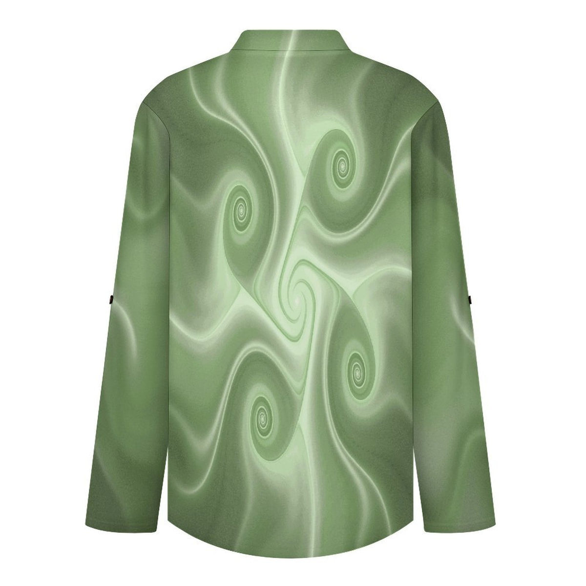Green, Background, Abstract  Versatile Notched V-Neck Tunic | Roll Tab 3/4 Sleeve Office Casual Top