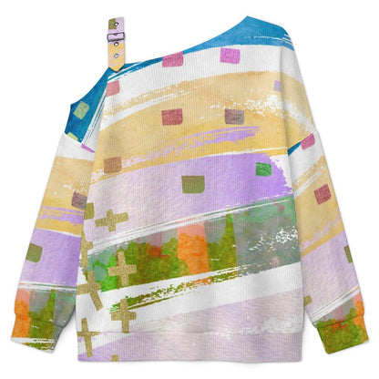Long Sleeve Relaxed-Fit Solid Pullover Watercolor Paper