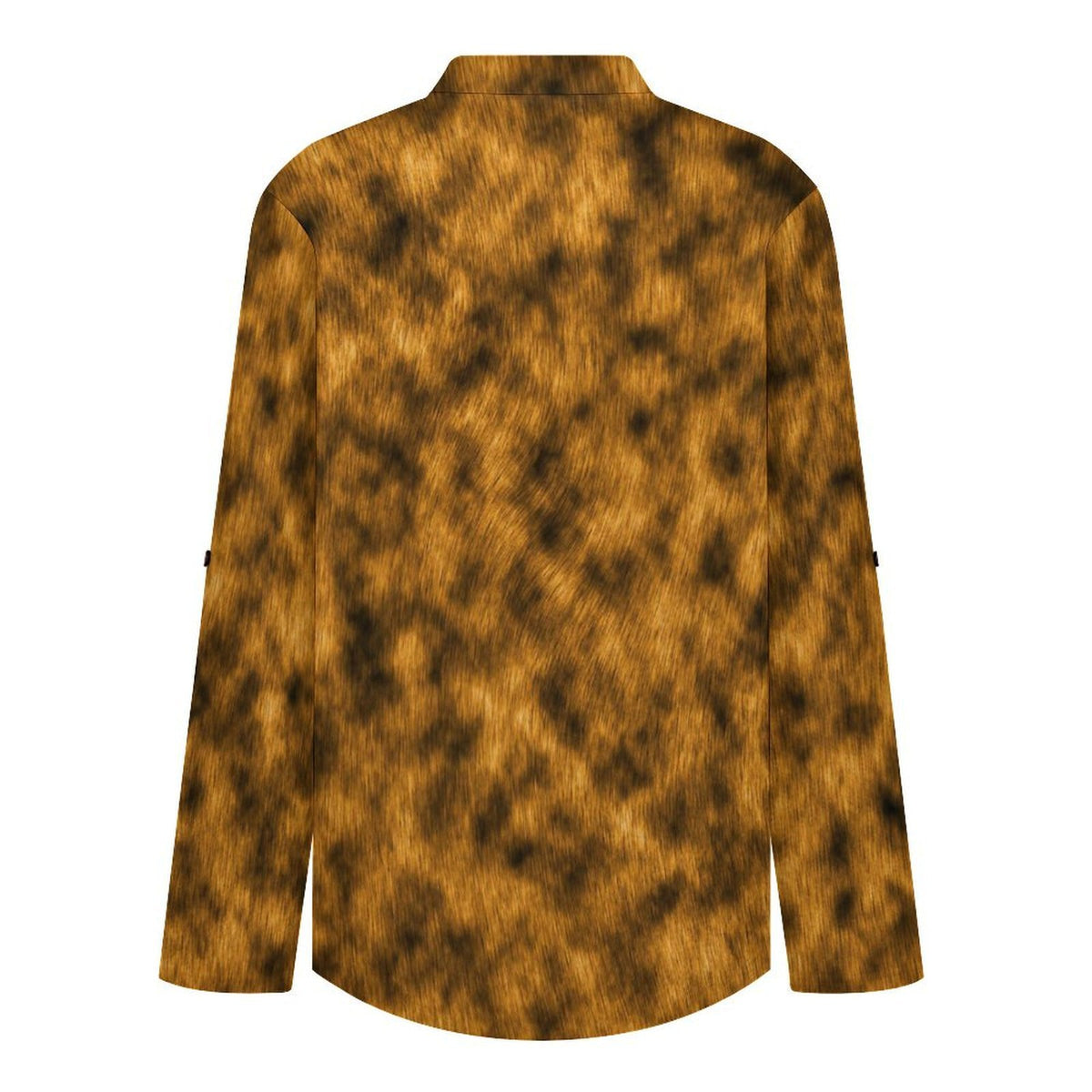 Stand-up Collar Long-sleeved Shirt Fur Coat  Customization Women’s V-Neck Blouses,long Sleeve,Roll-Up Sleeve Shirt