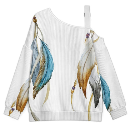 Women’s Off-Shoulder Knit Sweater Wing