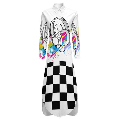 Long Sleeved Shirt Dress Black And White Checkerboard 75cdf351989599.Y3JvcCwxMjAyLDk0MSwwLDE0Mg