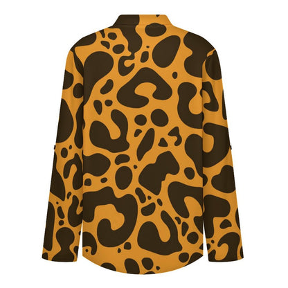 Versatile Notched V-Neck Tunic | Roll Tab 3/4 Sleeve Office Casual Top  Leopard-print Dresses Are Retro