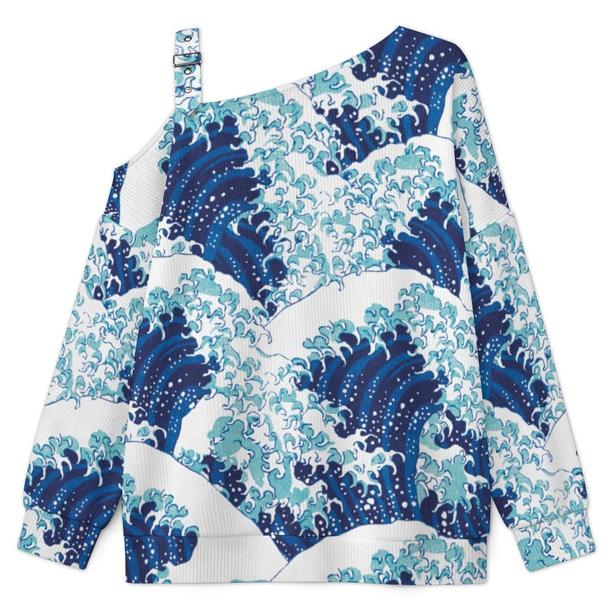Women’s Off-Shoulder Knit Sweater Chinese Wind, Wave