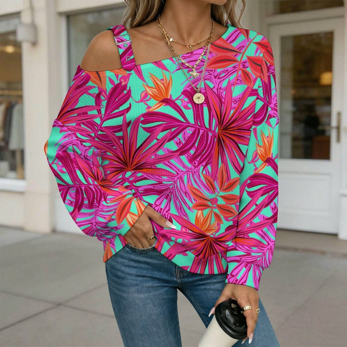 Off-the-shoulder Sweaterwomens-off-shoulder-knit-sweater