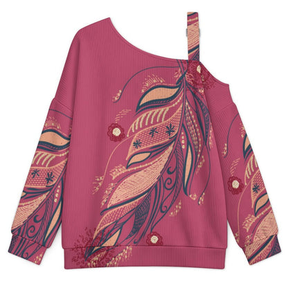 Women’s Off-Shoulder Knit Sweater Wing