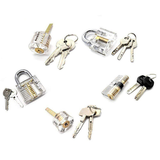 Clear Transparent Practice Locks - 5 Pack