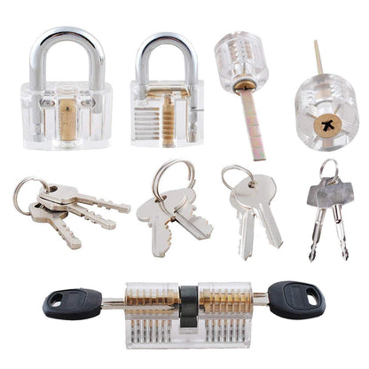 Clear Transparent Practice Locks - 5 Pack