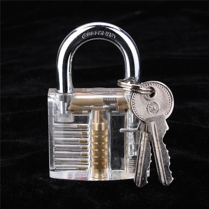Clear Transparent Padlock Practice Lock