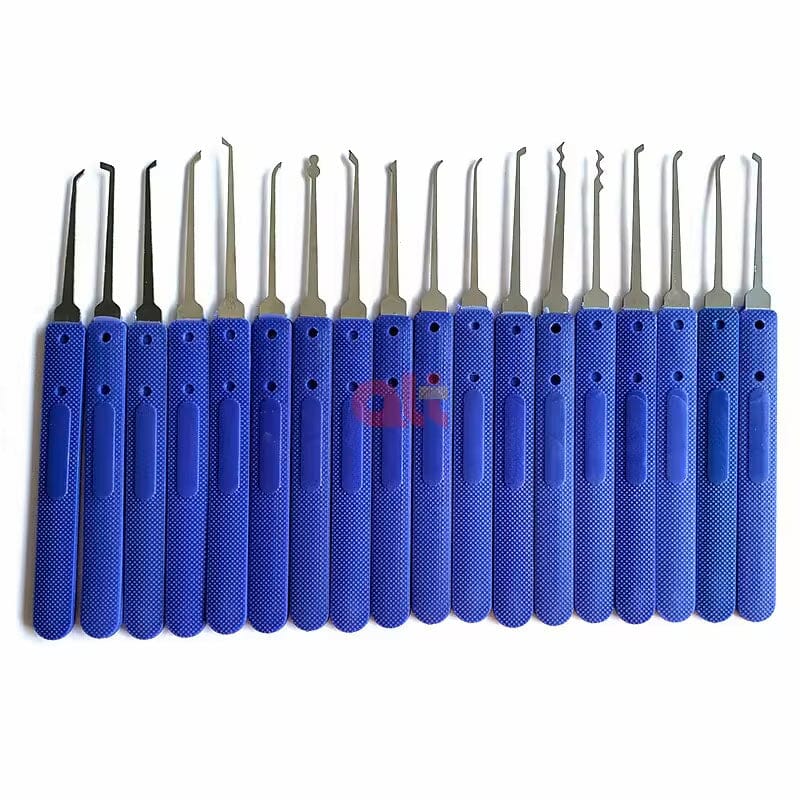 GOSO 12 PCs Barrel Unlocking Lock Pick Set (Blue Handle)