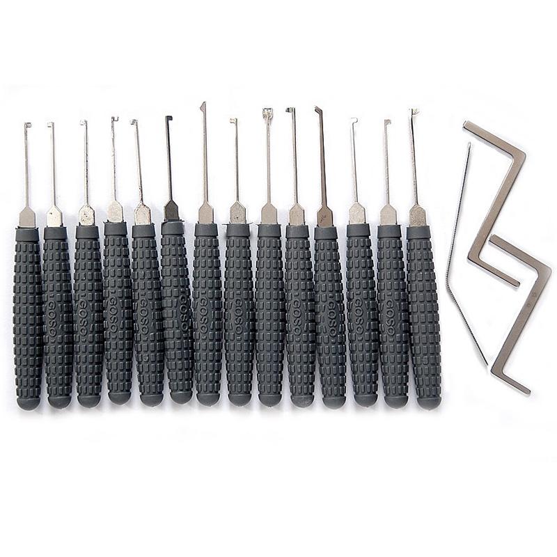 GOSO 14 Piece Dimple Lock Pick Set - Round Handle