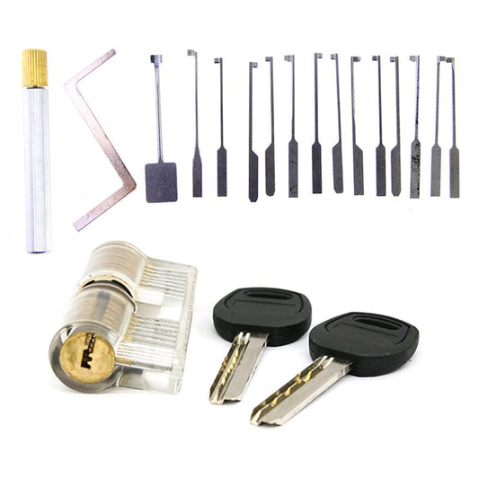 KABA Dimple Pick Set w/ Clear Practice Lock Bundle