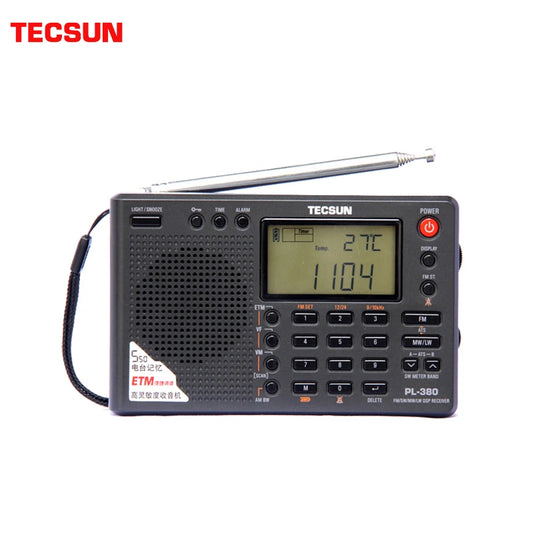 Tecsun PL380/XHDATA D109  DSP professional Radio FM/LW/SW/MW Digital Portable Full Band Stereo Good Sound Quality Receiver