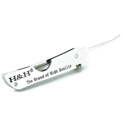 H&H Folding Lock Pick Set Multi-Tool Pocket Locksmith Jackknife