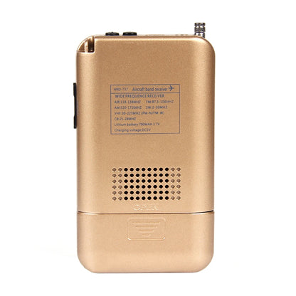 HanRongDa HRD-737 Portable Full Band Radio Aircraft Band Receiver FM/AM/SW/ CB/Air/VHF World Band with LCD Display Alarm Clock