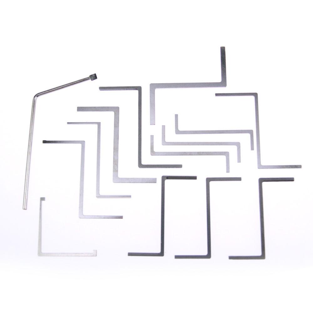 HUK 14 Pieces Tension Wrenches and Turning Tools Set