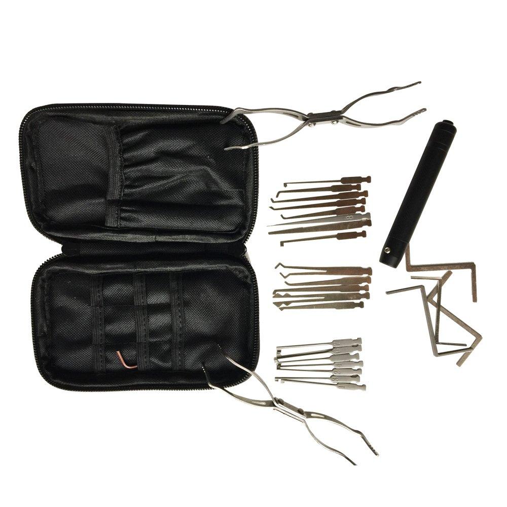 HUK 20 Lock Pick Set with LED – Interchangeable Handle