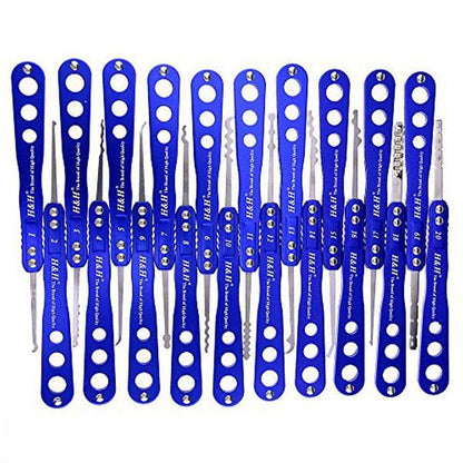 H&H 30 Lock Picks Set Transparent Practice Padlock Bundle
